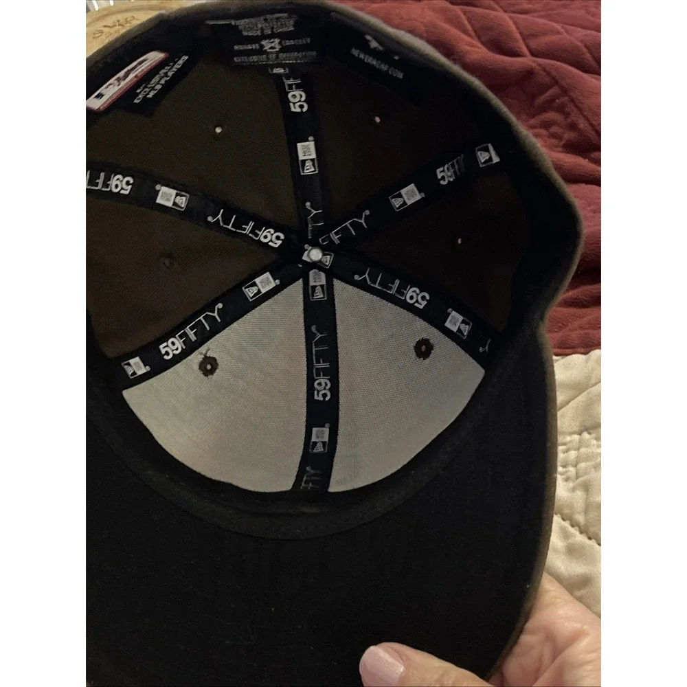 San Diego Fitted New Era 59fifty Hat Adult Sz 7 1/4‎ Brown Yellow Ball Cap Hat